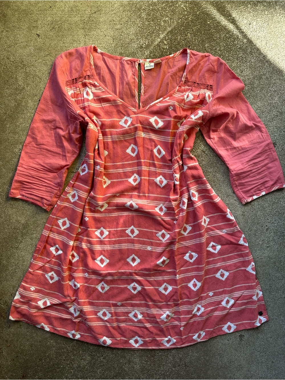 Roxy Pink Dakota Cotton Shift Dress